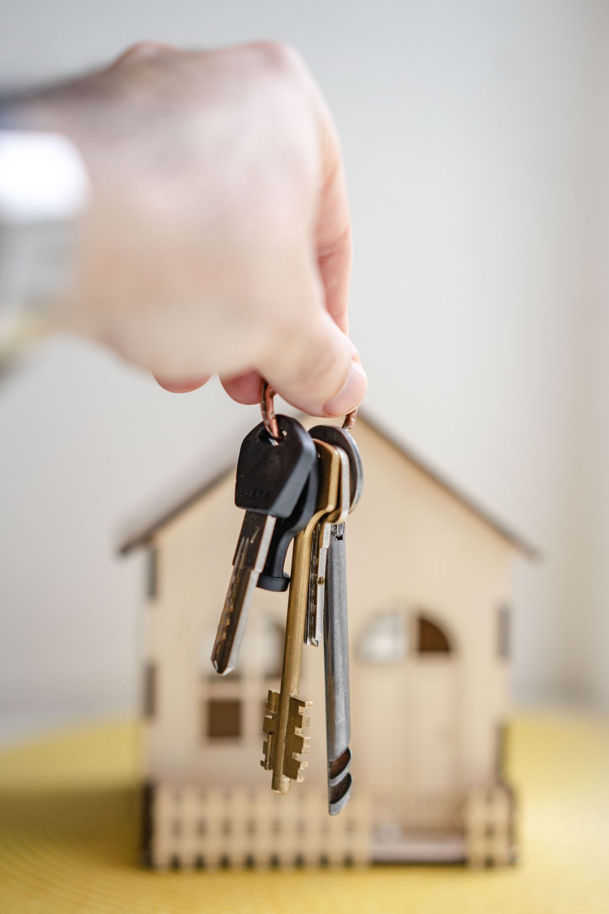 House keys representing access to a safe home